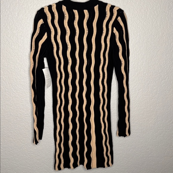 NWT The Wolf Gang Anthropologie Hera Knit Wave Mini Dress Size M - Picture 9 of 11